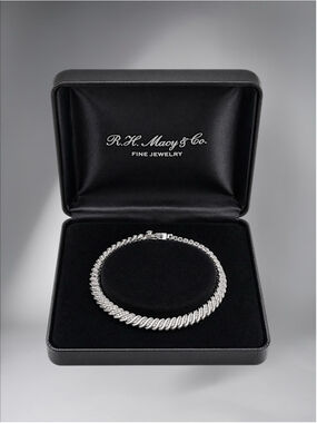 Diamond Triple Row “S” Link Bracelet